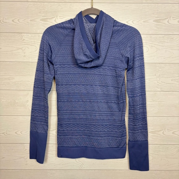 Lululemon Rest Less Pullover Hoodie Blue/White Size 6 - Picture 6 of 8